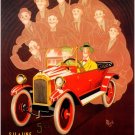 6314.Geugeot.homme act if en vaut.two men driving car.POSTER.Home Office art