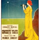 5868.Salle du cirque Royal.woman staring at star at bay.POSTER.Home Office art