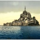 4783.Mont-Saint-Michel.Cote de Lest.castle on river.POSTER.decor Home Office art