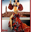 6212.Bacardi.está como quiere.woman in red dancing.POSTER.Home Office art