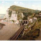 5911.Two lane Railroad next to ridge.bay.large hill.POSTER.Home Office art