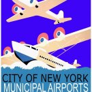 6032.City of New York.Municipal airports.floyd bennet.POSTER.Home Office art
