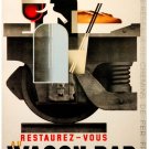 7373.Wagon Bar.Restaurez-vous.wine bottle.railroad.POSTER.art wall decor 7373.Wagon Bar.Restaurez-vous.wine bottle.railroad.POSTER.art wall decor