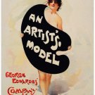 6984.An artist's model.woman nude behind palette.POSTER.art wall decor