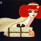 4293 Bally.woman holding expensive hand bag.POSTER.decor Home Office art