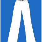 7234.Long white pants over white background.POSTER.art wall decor