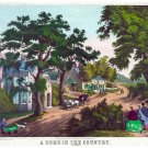 4488.Home in the country.plantation.horse carriages.POSTER.decor Home Office art