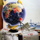 6342.Imperial Airways.Globe with countries highlighted.POSTER.Home Office art
