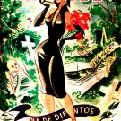 7110.Carteles.Woman in black dress at cemetary.POSTER.Interior art wall decor