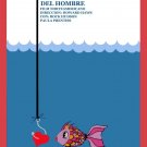 7582.El depart predilection del hombre.fish hooked on hook.POSTER.art wall decor 7582.El depart predilection del hombre.fish hooked on hook.POSTER.art wall decor