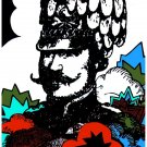 7178.Soldier with white helmet, big mustache.middle of war.POSTER.art wall decor