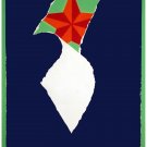 7248.Red star in green balckground.red cover peeling.POSTER.art wall decor 7248.Red star in green balckground.red cover peeling.POSTER.art wall decor