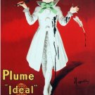 6321.Man with two faces holding feather.plume.waterman.POSTER.Home Office art