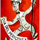 4991.Dia del periodista.dancing cuban journalist.POSTER.decor Home Office art