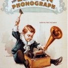 6324.The Acme of realism.the edison phonograph.kid plays.POSTER.Home Office art