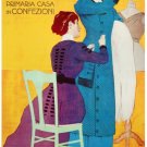 7381.Massimo buon mercato.Woman getting fitted into coat.POSTER.art wall decor