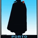 6046.Porto Sandeman.Man dressed in black holds wine glass.POSTER.Home Office art 6046.Porto Sandeman.Man dressed in black holds wine glass.POSTER.Home Office art