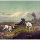 9024.Man shooting gun in the field with dogs.POSTER.decor Home Office art 9024.Man shooting gun in the field with dogs.POSTER.decor Home Office art