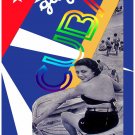 7677.Gay Cuba.Woman on boat.people on beach.cuban flag.POSTER.art wall decor