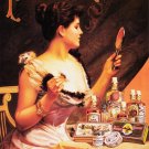 6721.Parfumerie felix potin.woman looking into mirror.POSTER.art wall decor 6721.Parfumerie felix potin.woman looking into mirror.POSTER.art wall decor