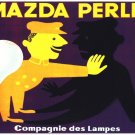 6981.Mazda Perle.compagnie des lamps.man with lightbulb.POSTER.art wall decor