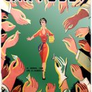 7093.Woman walking up to people donating money.POSTER.art wall decor
