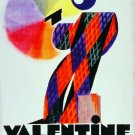 3011.Valentine Peinture Email French Arlequin POSTER.Room art colorful decor