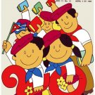 9713.Bohemia.CUban children in uniforms marching.POSTER.decor Home Office art