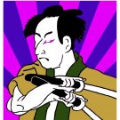 5788.Masajista ichi.el fujitivo.man with japanese swords.POSTER.art wall decor
