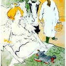 7398.L'atisan modern.Woman ill in bed.doctor approaching.POSTER.art wall decor