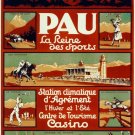 3081.Pau Golf Casino Travel Shop POSTER.French Art room home office decoration