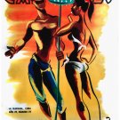 7773.Carteles.man in hat talking to girl in bathing suit.POSTER.art wall decor