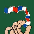 8363.Man holding red white and blue film.cuban.POSTER.movie decor graphic art