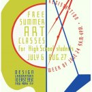 7450.Free summer art classes.design laboratory.compass.POSTER.art wall decor