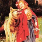 3093.Victorian Little Red Rioding Hood and Wolf POSTER. Room Home art decoration