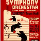 7485.Bridgeport symphony orhcestra.federal music project.POSTER.art wall decor