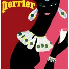 7856.Perrier.Black naked woman.perrier bottles as jewelry.POSTER.art wall decor