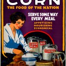 7620.Corn.the food of the nation.woman mixing batter.POSTER.art wall decor 7620.Corn.the food of the nation.woman mixing batter.POSTER.art wall decor