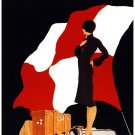 7975.Canadian pacific.Homeward bound.woman saluting flag.POSTER.art wall decor