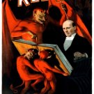7878.Kellar.Man reading a book.devil talks to him.POSTER.art wall decor
