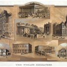 8919.The world's exchange.buildings throughout US.POSTER.decor Home Office art