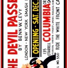 7455.The devil passes.man wearing suit.red tie.laughing.POSTER.art wall decor