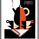 6222.100% pyro expresso.coffee server with two cups.POSTER.Home Office art 6222.100% pyro expresso.coffee server with two cups.POSTER.Home Office art