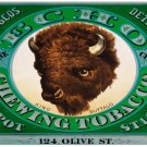 7545.Echo chewing tobacco.J Brown and Cos.bison head.POSTER.art wall decor 7545.Echo chewing tobacco.J Brown and Cos.bison head.POSTER.art wall decor