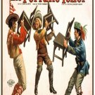7500.The fortune teller.three men dancing with chairs.POSTER.art wall decor