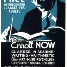 6869.Free neighborhood classes for adults.man with glasses.POSTER.art wall decor