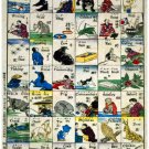 7624.Japanese game pieces.people.animals.things.POSTER.Oriental art wall decor