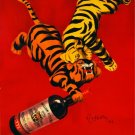2922.Porto Pitters Tigers POSTER.French Wine.Room Red Yellow art decoration.