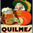 7710.Quilmes cristtal.man happy with giant beer mug.POSTER.art wall decor