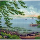 8987.Boat sailing in bay in the middle of the day.POSTER.decor Home Office art